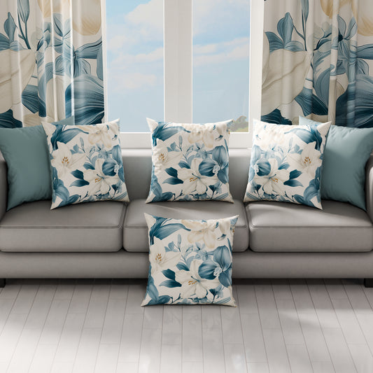 Coussins, Housses de coussin pour canapé, Coussins décoratifs en impression numérique florale F30