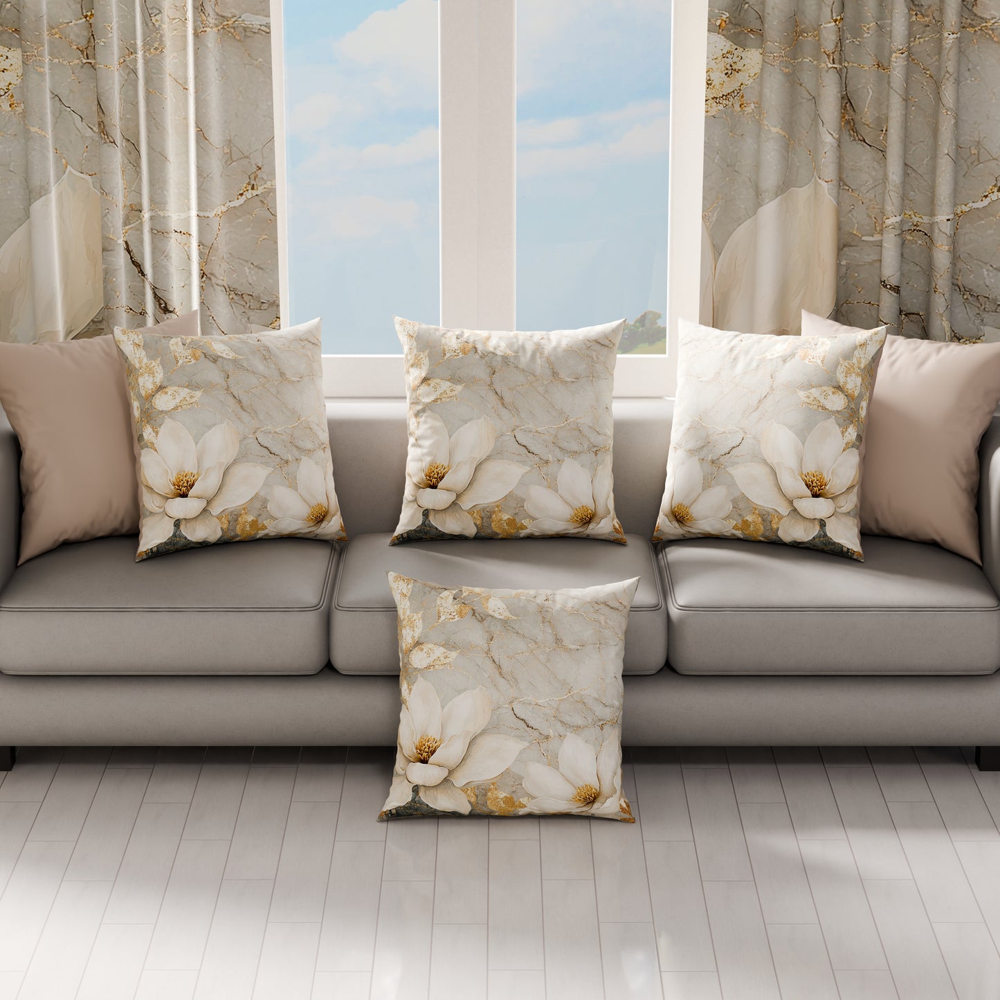 Cuscini, Copricuscini Divano, Cuscini Arredo in Stampa Digitale Floreale F32