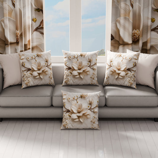 Coussins, Housses de coussin pour canapé, Coussins décoratifs en impression numérique florale F34
