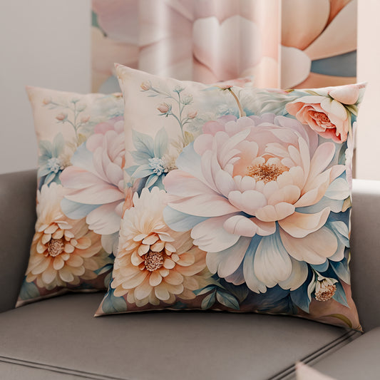 Coussins, Housses de coussin pour canapé, Coussins décoratifs en impression numérique florale F35