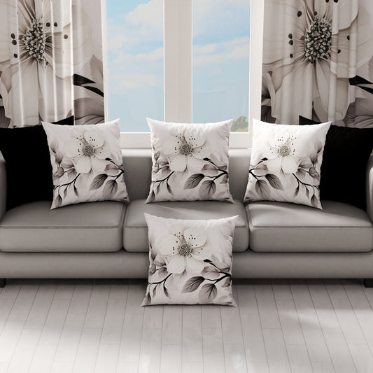 Coussins, Housses de coussin pour canapé, Coussins décoratifs en impression numérique Floral F38
