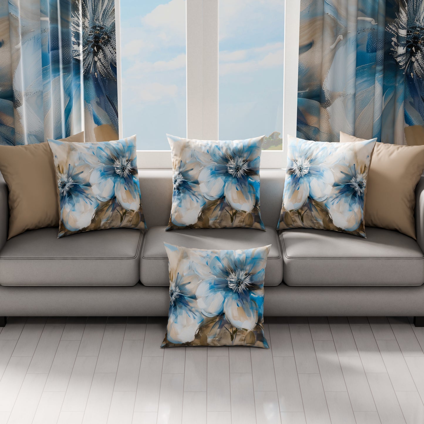 Cuscini, Copricuscini Divano, Cuscini Arredo in Stampa Digitale Floreale F39