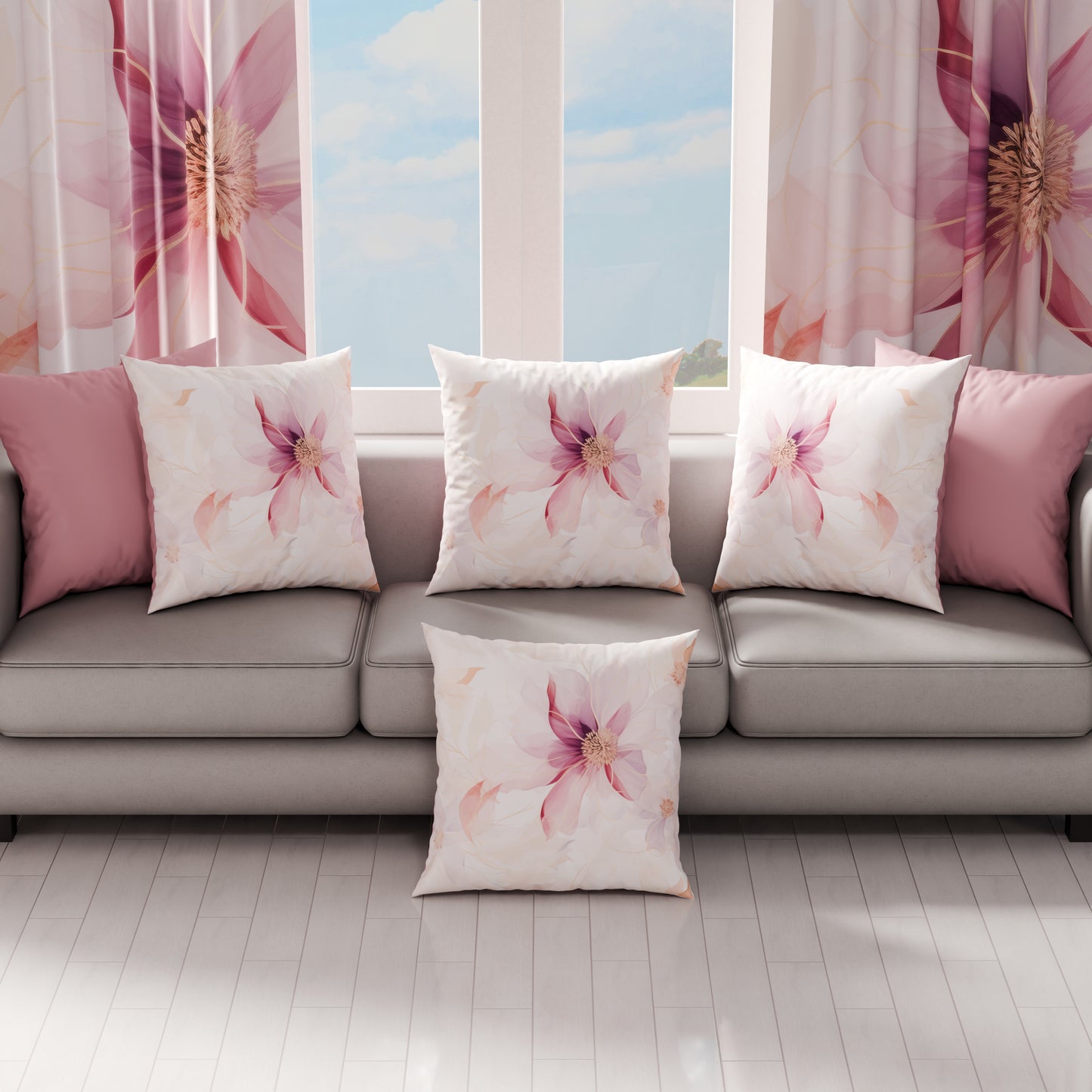 Cuscini, Copricuscini Divano, Cuscini Arredo in Stampa Digitale Floreale F8