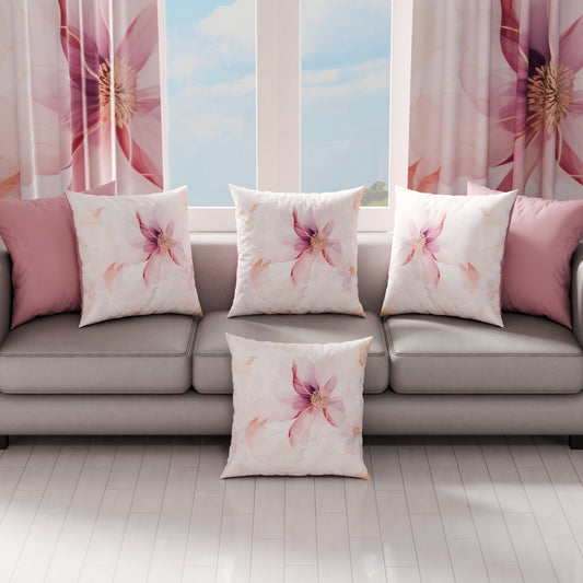 Coussins, Housses de coussin pour canapé, Coussins décoratifs en impression numérique florale F8