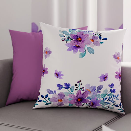 Coussins, Housses de Coussin pour Canapé, Coussins Décoratifs en Impression Digitale Florale 03