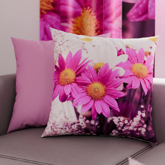 Coussins, Housses de coussin pour canapé, Coussins décoratifs en impression numérique florale 12