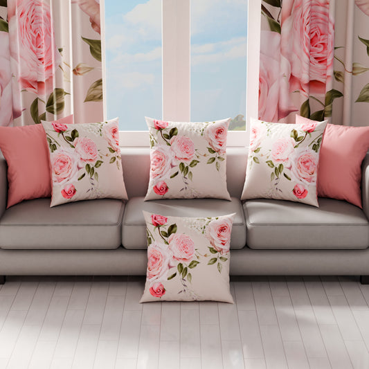 Coussins, Housses de coussin pour canapé, Coussins décoratifs en impression numérique Floral 20-06