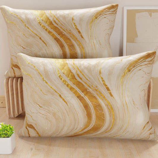 Taies d'oreiller en impression numérique, Marbre Beige