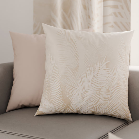 Coussins, Housses de coussin pour canapé, Coussins décoratifs en impression numérique Feuille Taupe