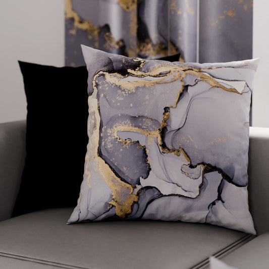 Coussins, housses de coussin pour canapé, coussins décoratifs en impression numérique Marbre 04 Gris foncé