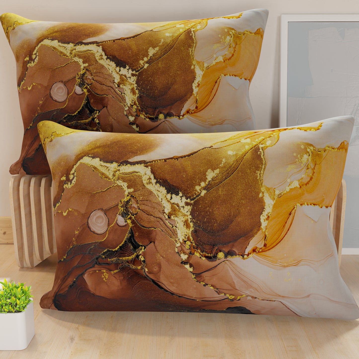 Federe Cuscini in Stampa Digitale, Marble 10 Tortora