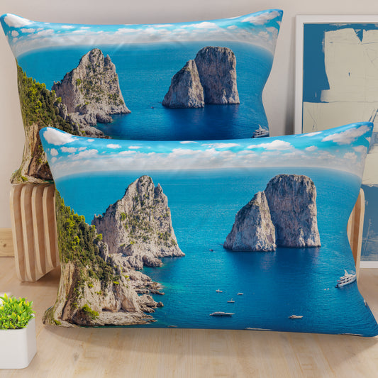 Taies d'Oreiller, Taies d'Oreillers en Impression Digitale, Capri