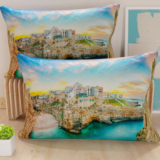 Taies d'oreiller, Taies d'oreiller en impression numérique, Polignano a Mare