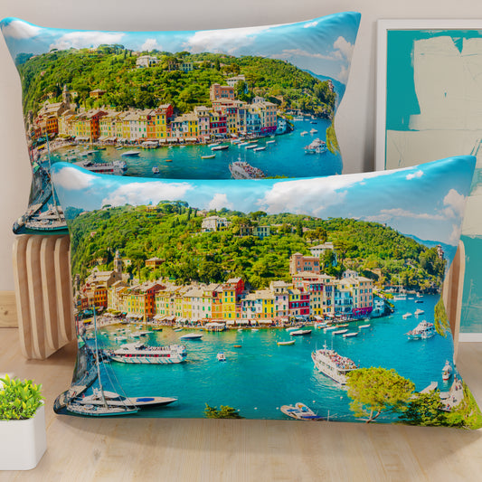 Taies d'oreiller, Taies d'oreiller en impression numérique, Portofino
