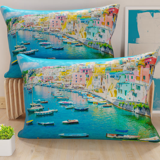 Taies d'oreiller, Taies d'oreiller en impression numérique, Procida
