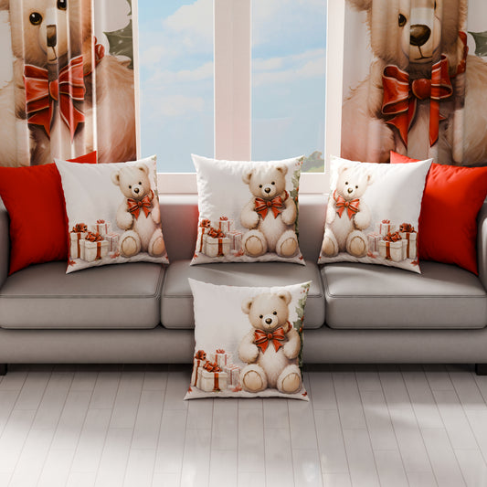 Coussins, Housses de coussin pour canapé, Coussins décoratifs en impression numérique Ourson 01