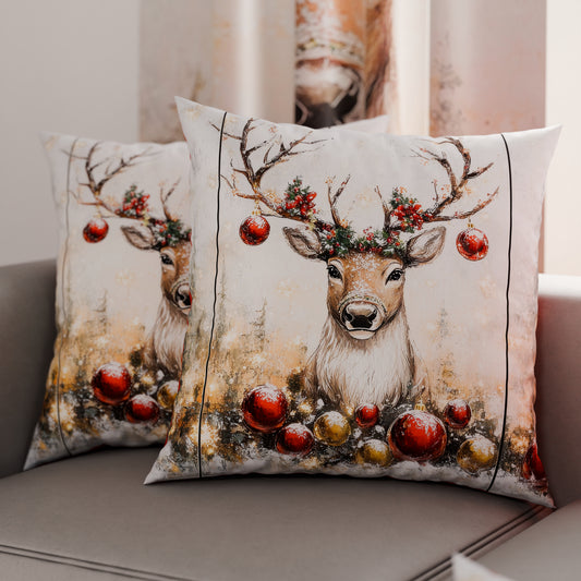 Coussins, Housses de coussin pour canapé, Coussins décoratifs de Noël Renne