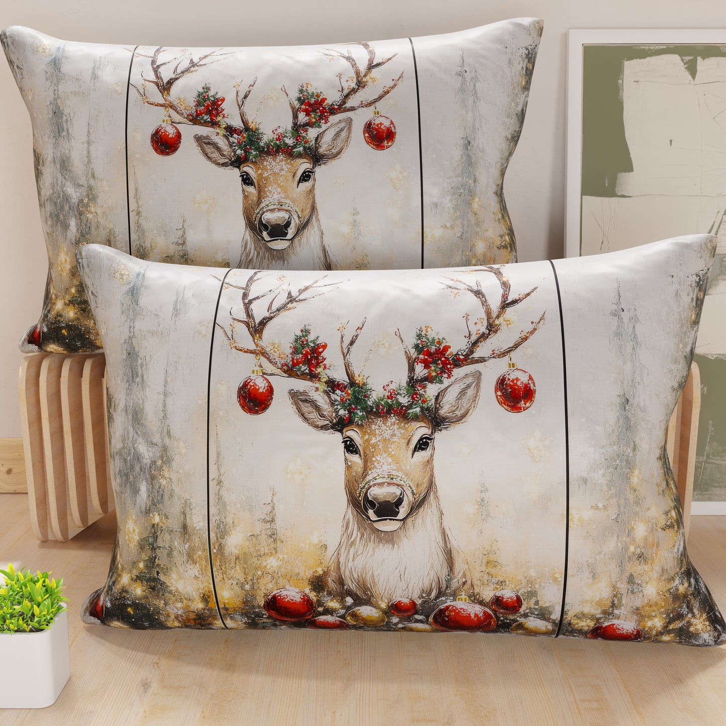 Federe Cuscini in Stampa Digitale Natale, Renna