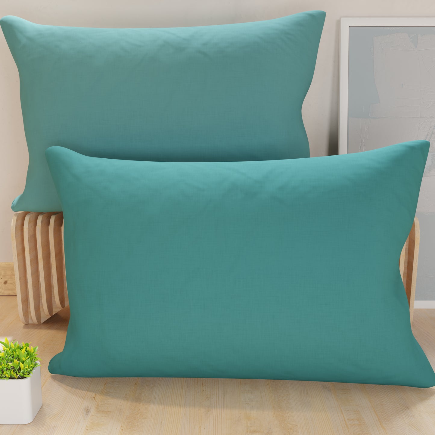 Federe, Coppia Federe, Copricuscini, 100% Microfibra Anallergica Tiffany