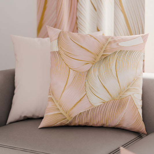 Coussins, Housses de coussin pour canapé, Coussins décoratifs en impression numérique Tropical Poudre Or
