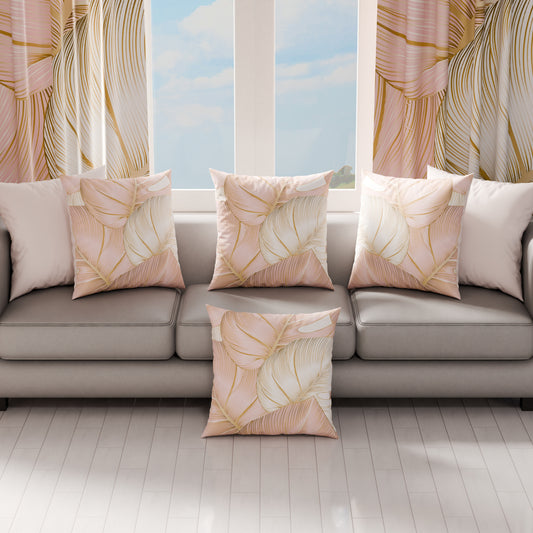 Coussins, Housses de coussin pour canapé, Coussins décoratifs en impression numérique Tropical Poudre Or