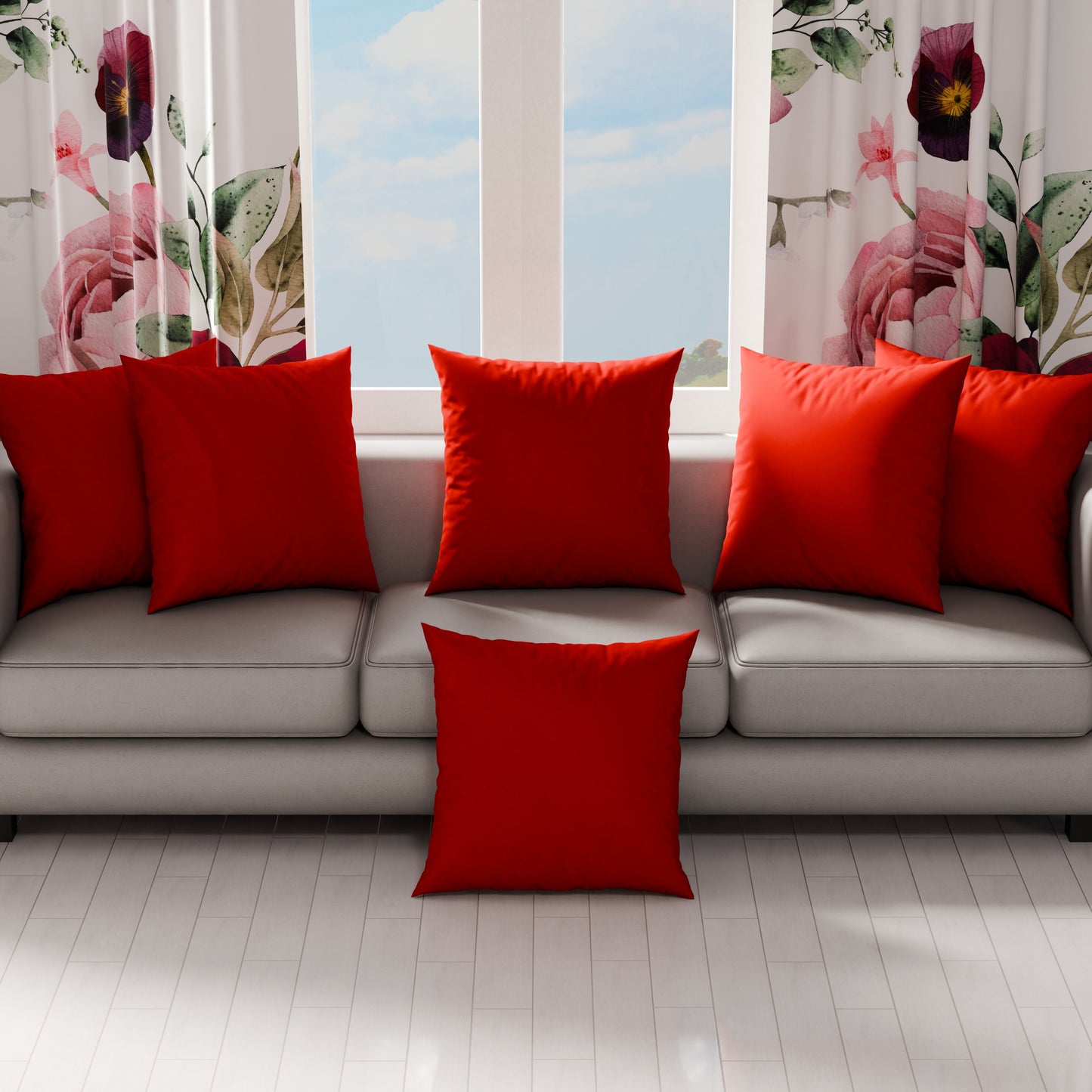 Cuscini, Copricuscini Divano, Cuscini Arredo in Tinta Unita, Bordeaux