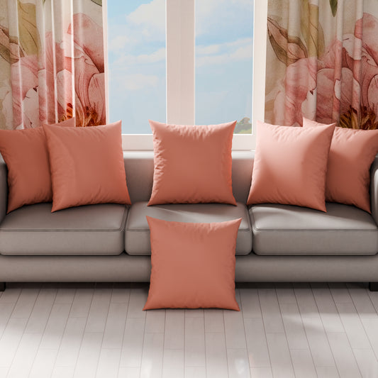 Coussins, Housses de coussin pour canapé, Coussins décoratifs unis, Rose Poudré Foncé
