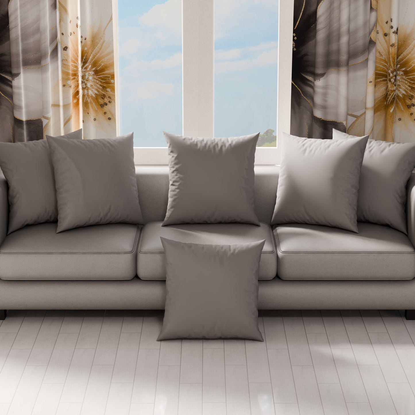 Cuscini, Copricuscini Divano, Cuscini Arredo in Tinta Unita, Grigio Scuro