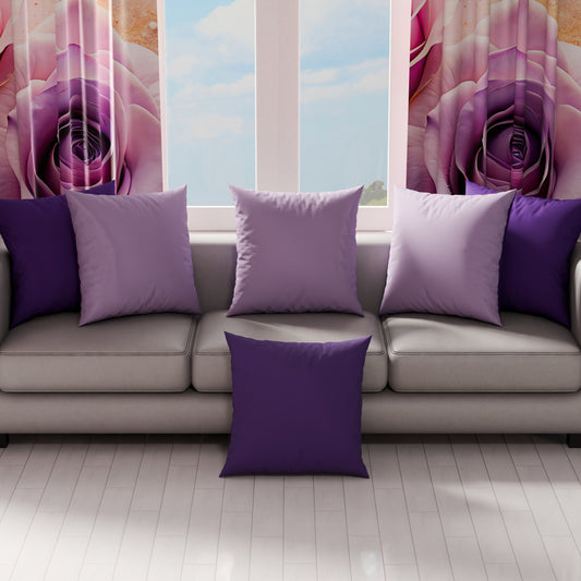 Coussins, Housses de coussin pour canapé, Coussins décoratifs unis, Lilas/Violet