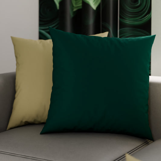 Coussins, Housses de coussin pour canapé, Coussins décoratifs unis, Taupe/Vert émeraude