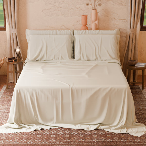 Double, Single, Single and Half Sheets, 100% Cotton, Cream