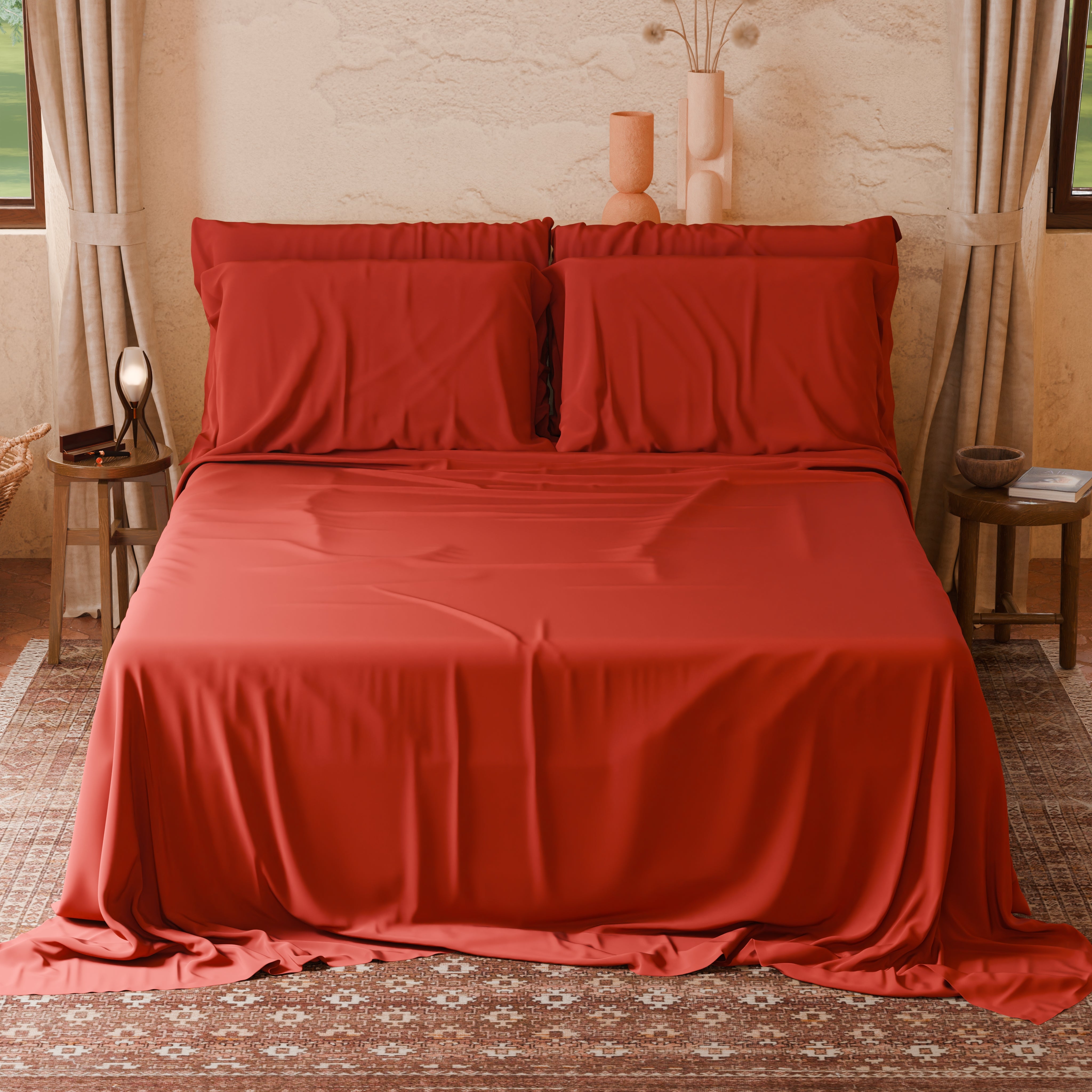 Lenzuolo Con Angoli Cotone Rosso Corallo 140 X 200 Cm Con Bordi Elastici Modello Classico A Tinta Unita Camera Da Letto Classica Lenzuolo Con Angoli Cotone Rosso Corallo 140 X 200 Cm Con Bordi Elastici Modello Classico A Tinta Unita Camera Da Letto Classica