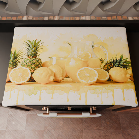 Housse de Plaque de Cuisson pour Cuisine en Impression Numérique Fruit - Citron et Ananas
