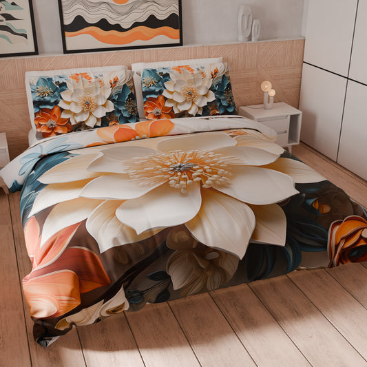 Copripiumino Matrimoniale, Singolo, Una Piazza e Mezza, Floreale 05-10