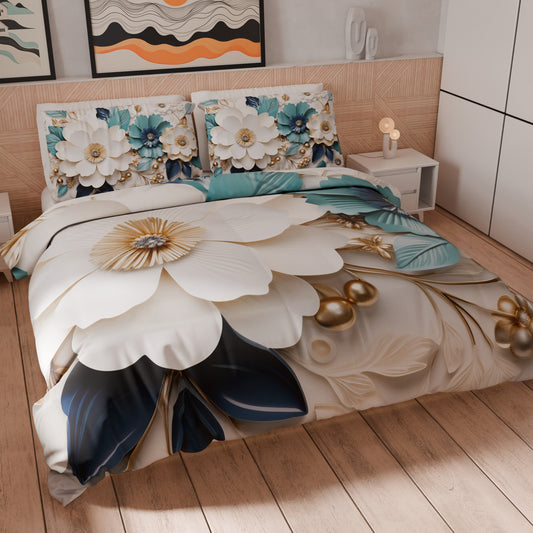 Housse de couette Double, Simple, Une place et demie, Floral 05-19