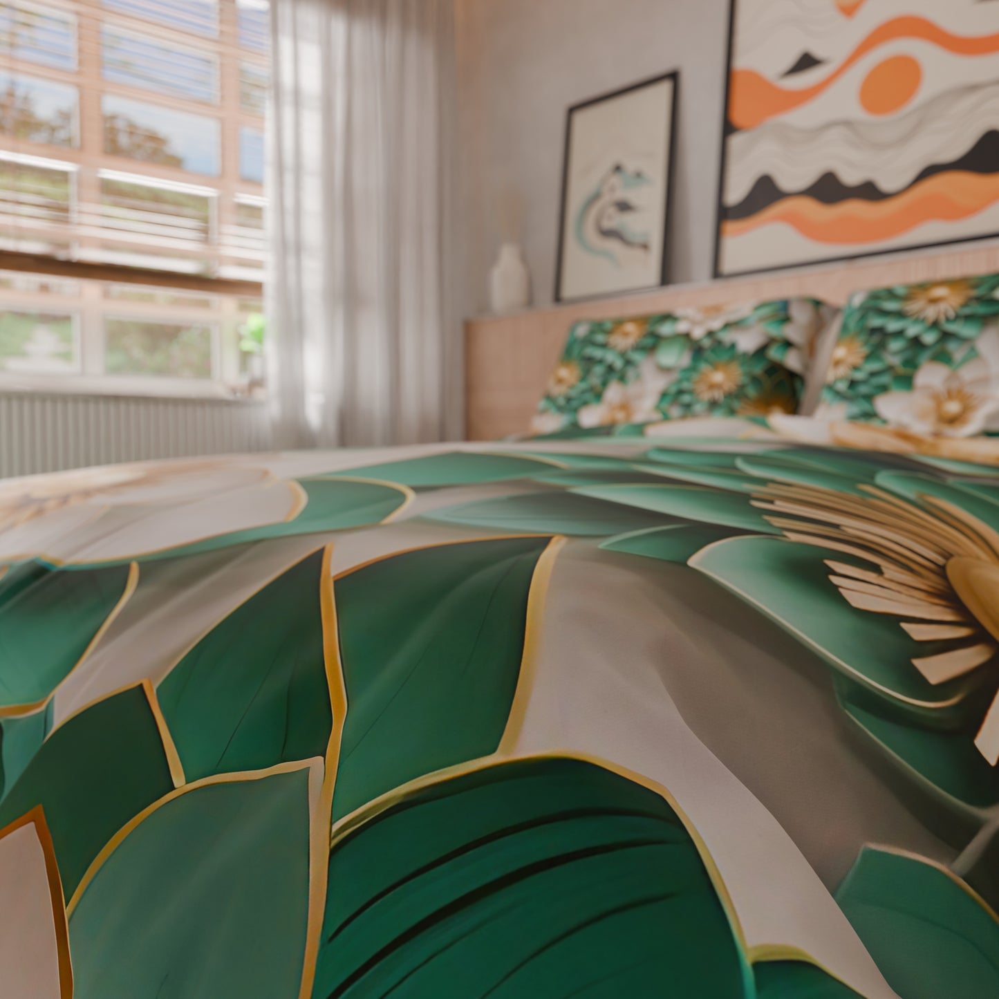 Copripiumino Matrimoniale, Singolo, Una Piazza e Mezza, Floreale 05-7