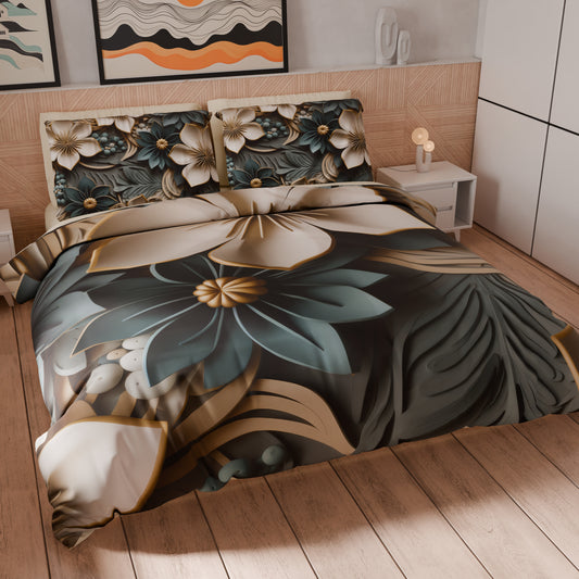 Housse de couette Double, Simple, Une place et demie, Floral 05-8