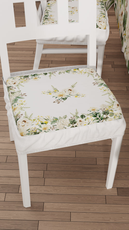 Coussins pour Chaises avec Élastique Housse de Chaise en Impression Numérique Botanique