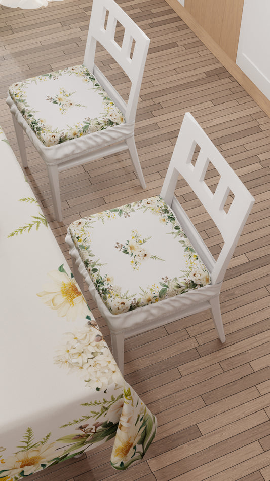 Coussins pour Chaises avec Élastique Housse de Chaise en Impression Numérique Botanique