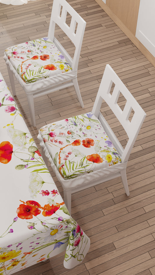 Coussins pour Chaises avec Élastique Housse de Chaise en Impression Numérique Florale 10