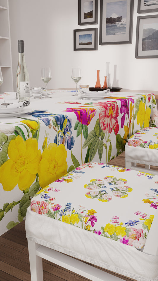 Coussins pour Chaises avec Élastique Housse de Chaise en Impression Numérique Florale 30