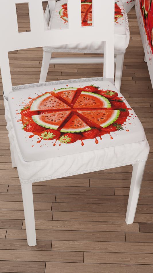 Coprisedia con Elastico Fruit Rosso Melone Fragola | Stampa 4K | 2 o 6 Pz