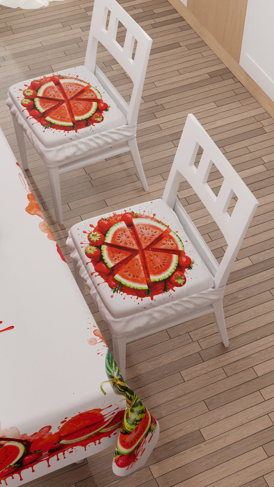 Coprisedia con Elastico Fruit Rosso Melone Fragola | Stampa 4K | 2 o 6 Pz