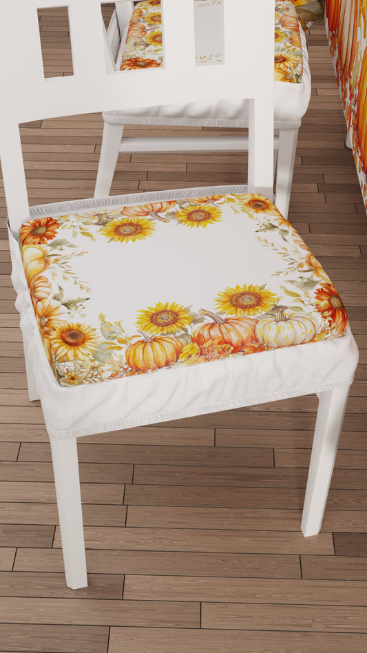 Coussins pour chaises avec élastique Housses de chaise en impression numérique Pumpkin