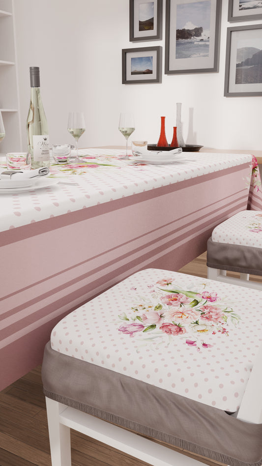 Coussins pour chaises avec élastique housse de chaise en impression numérique shabby rose poudré