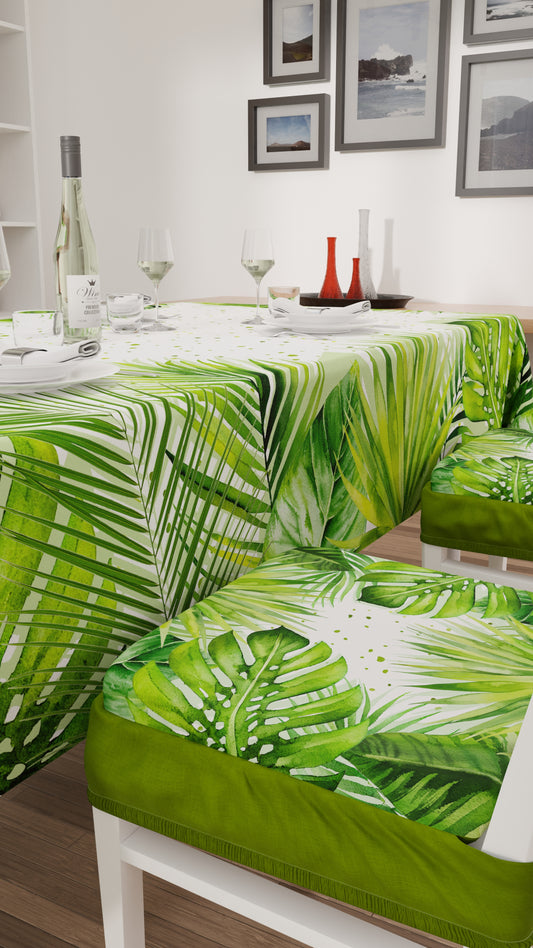 Coussins pour chaises avec élastique housse de chaise en impression numérique tropical 05