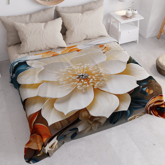 Boutis d'Été, Couverture Légère, Draps Boutis à Motif Floral 05-10