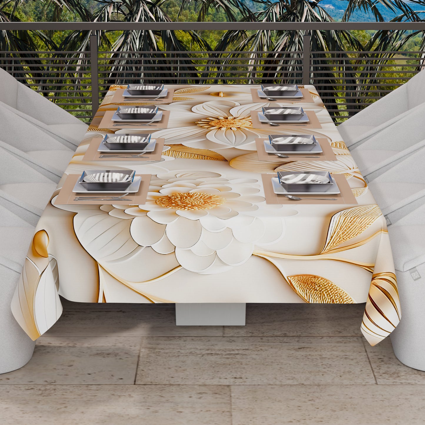 Telo Arredo Copridivano, Copriletto, Copritavolo e Copritutto in Microfibra | Fantasia Floreale 05-13