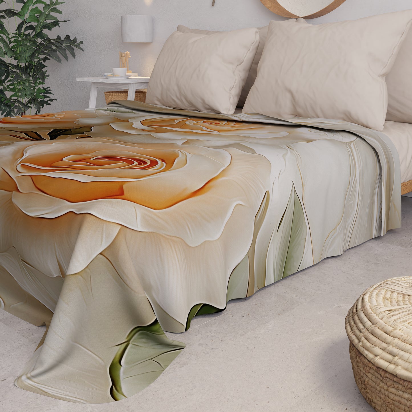 Copriletto Estivo, Coperta Leggera, Lenzuola Copriletto Floreale 06-12