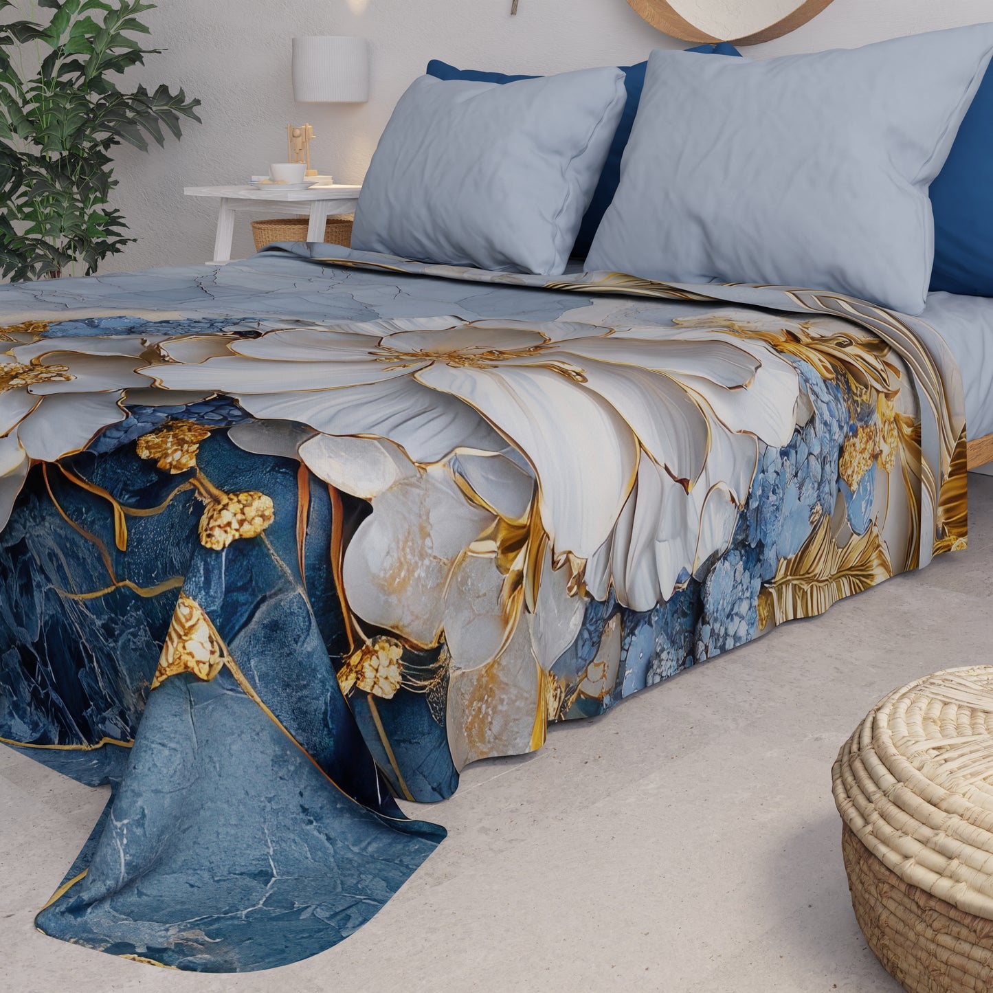 Copriletto Estivo, Coperta Leggera, Lenzuola Copriletto Floreale 06-15